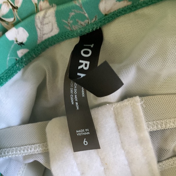 Torrid Push-up Molded Cup Peplum Swimsuit 6 Floral Multi way Retro Pinup - Picture 8 of 11